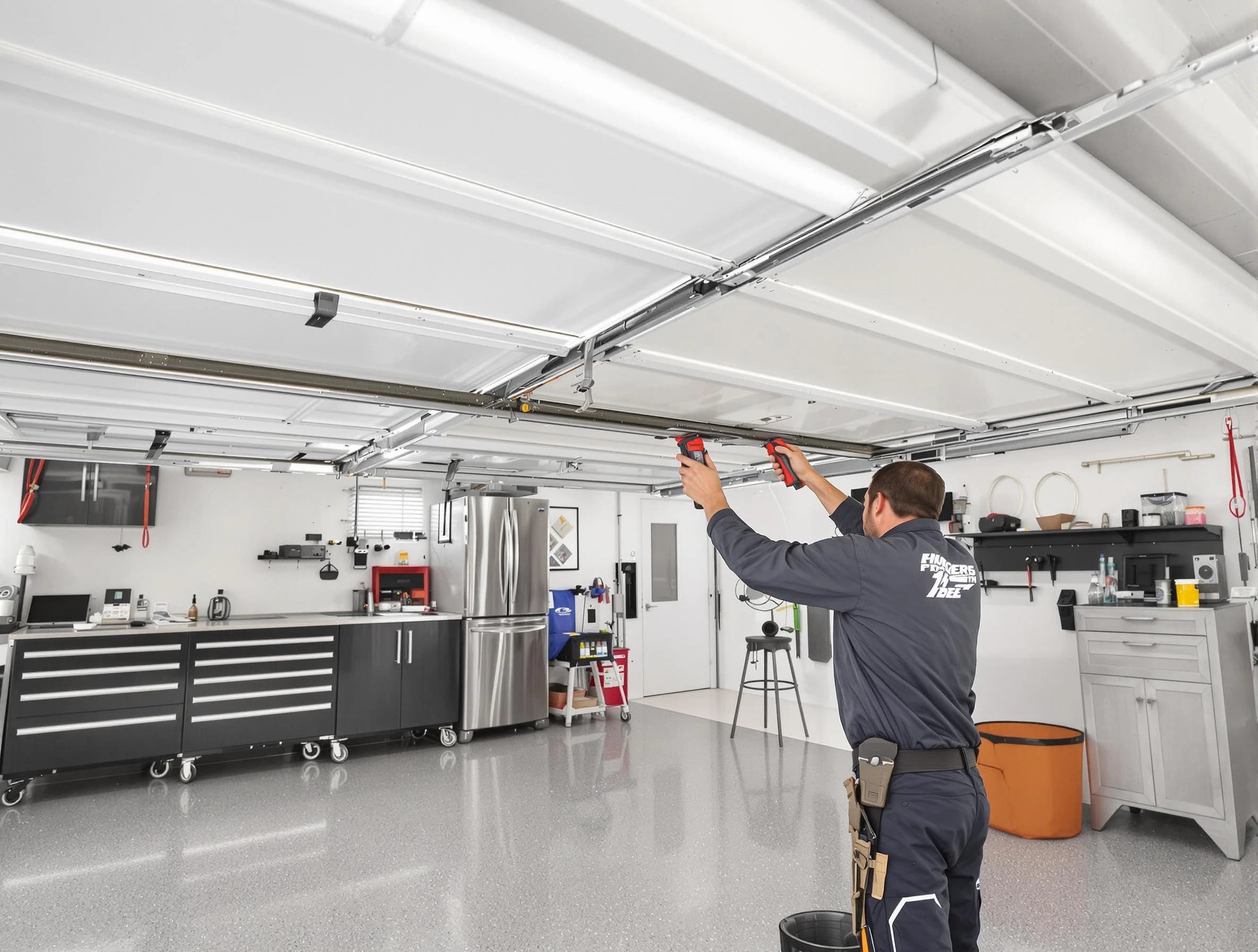Overhead garage door repair service by Ettrick Garage Door Repair in Ettrick