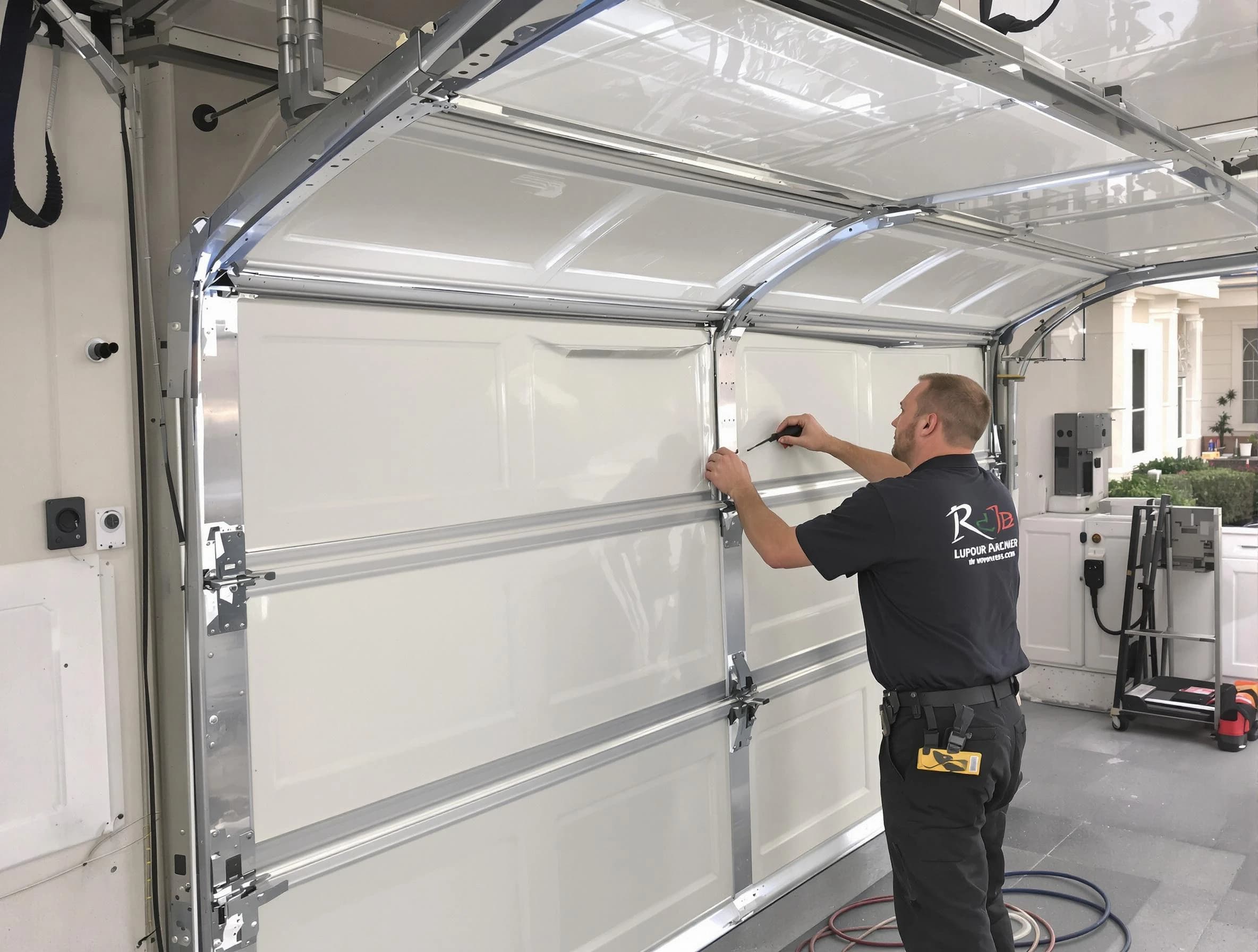 Ettrick Garage Door Repair professional performing panel repair in Ettrick