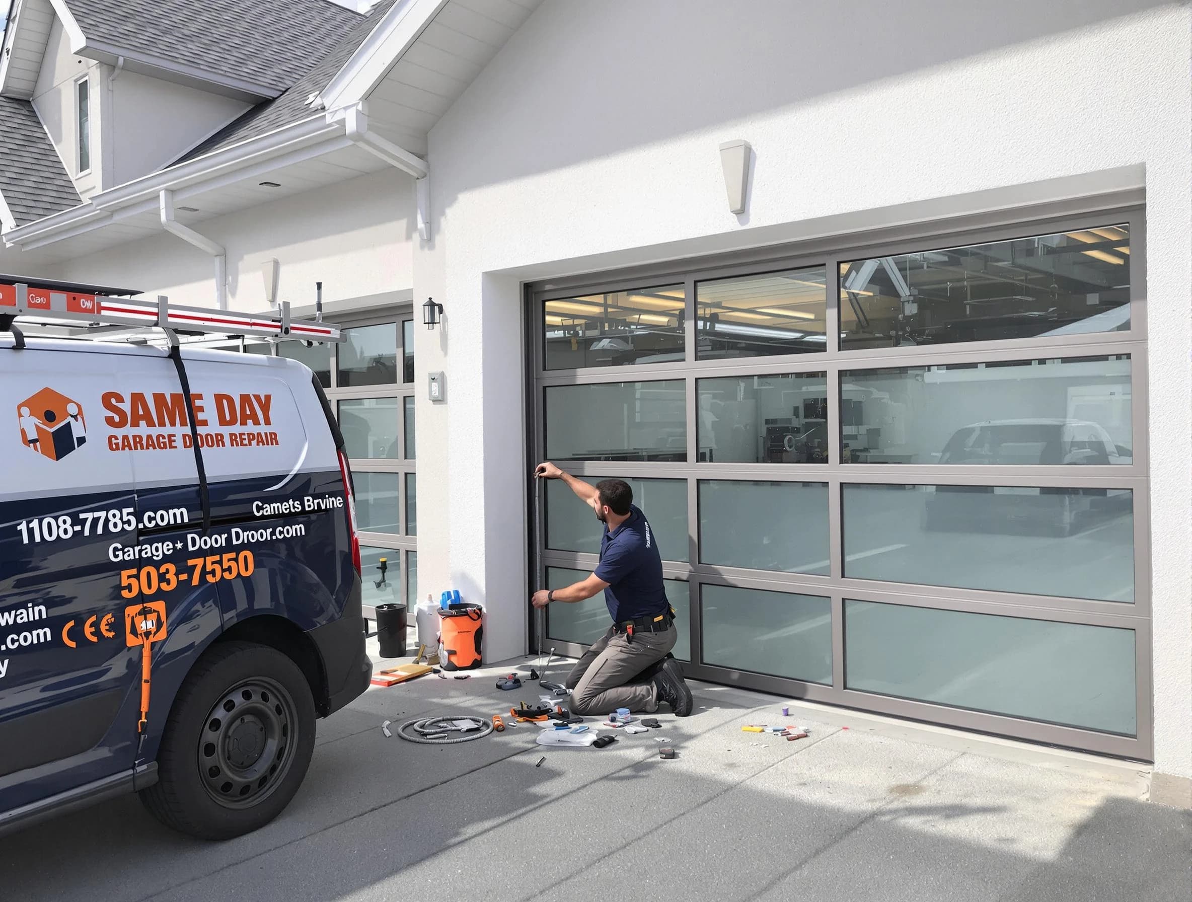 Same-day garage door repair service by Ettrick Garage Door Repair in Ettrick