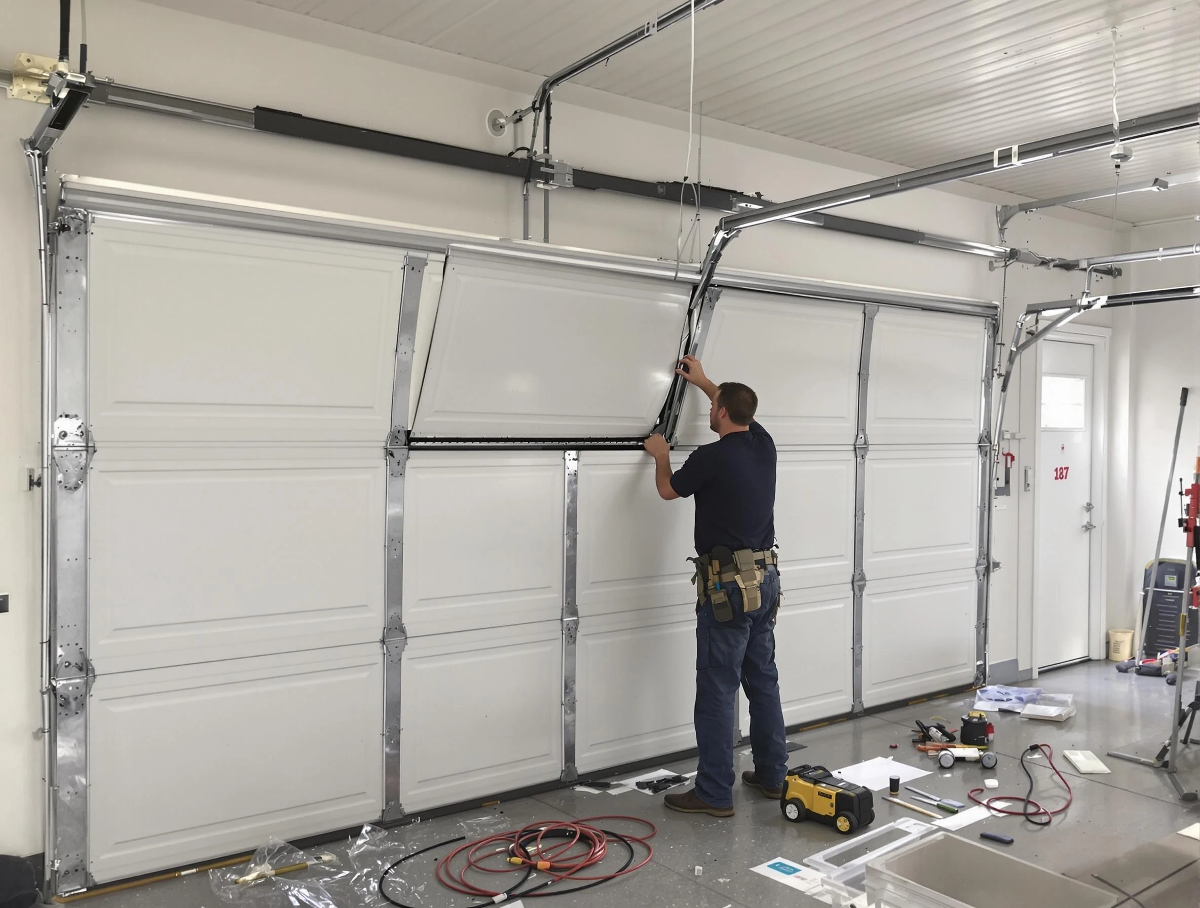 Garage Door Section Replacement in Ettrick