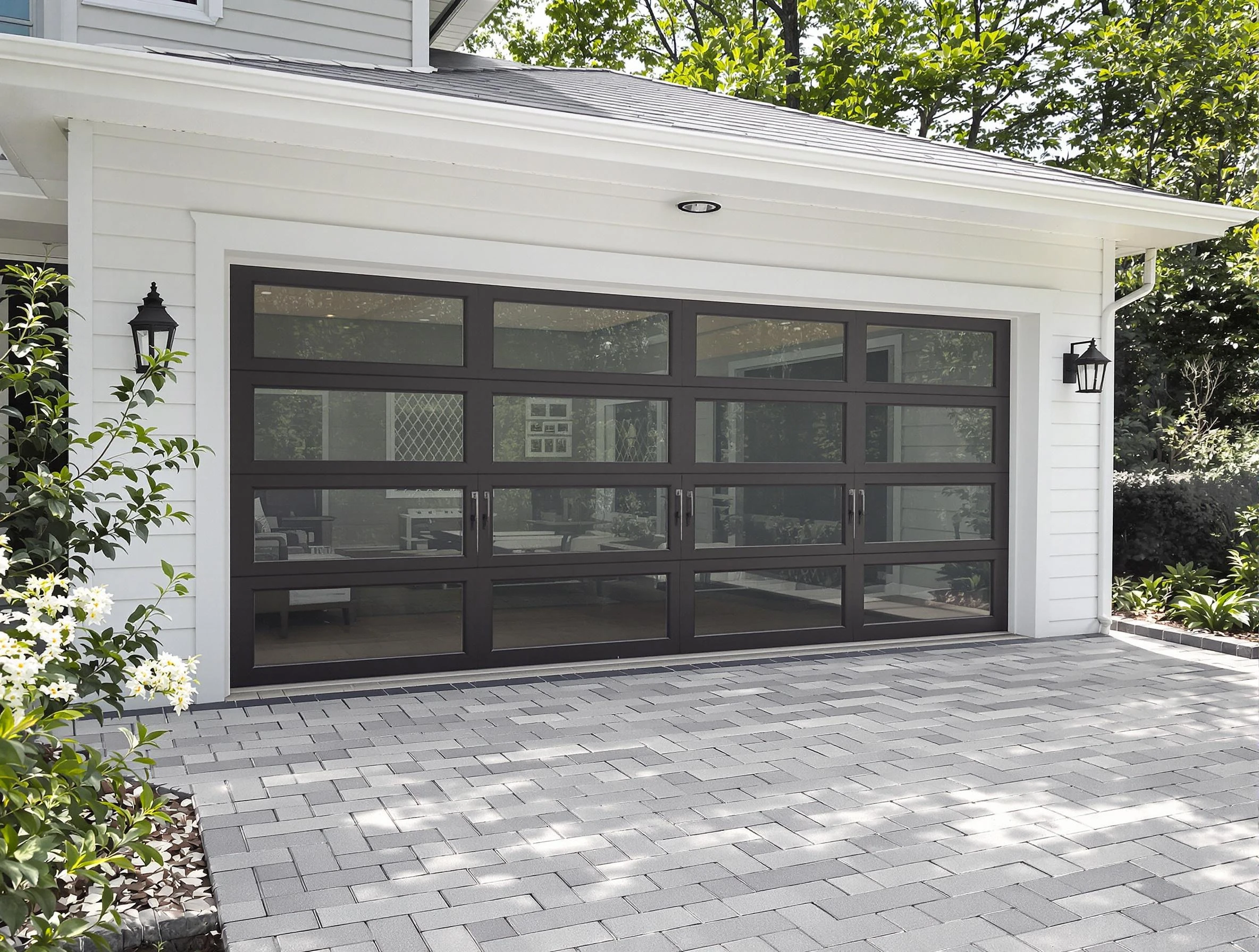 Ettrick Garage Door Repair design specialist presenting custom garage door options to Ettrick homeowner