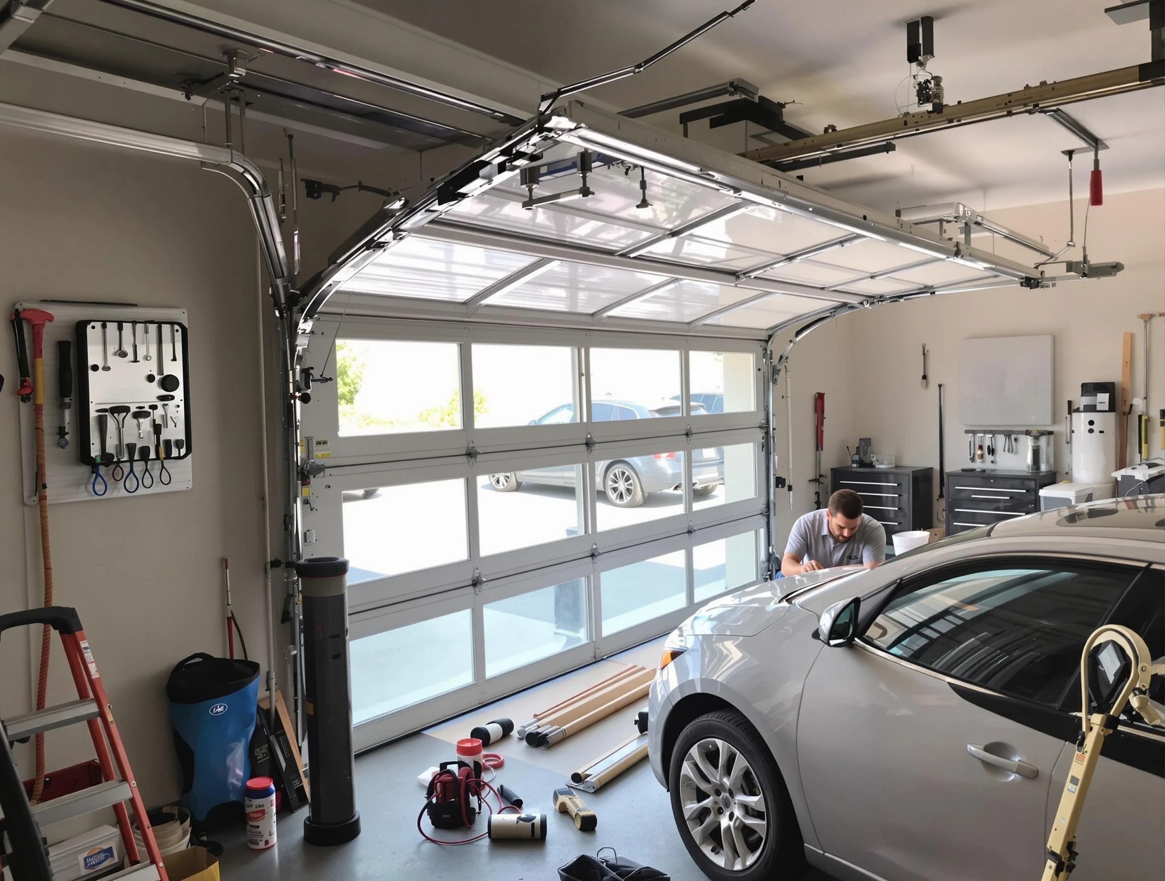 Garage door noise reduction service by Ettrick Garage Door Repair in Ettrick