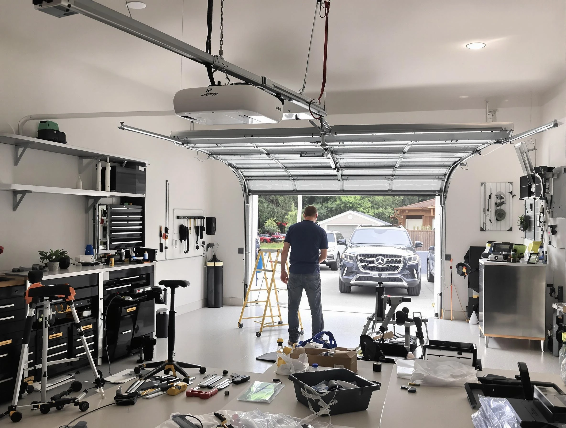Garage door opener installation by Ettrick Garage Door Repair in Ettrick